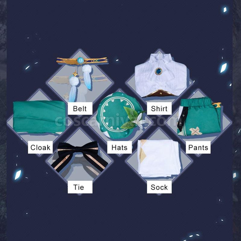 Genshin Impact Venti Gradient Full set Cosplay Costume coscarnival011113660