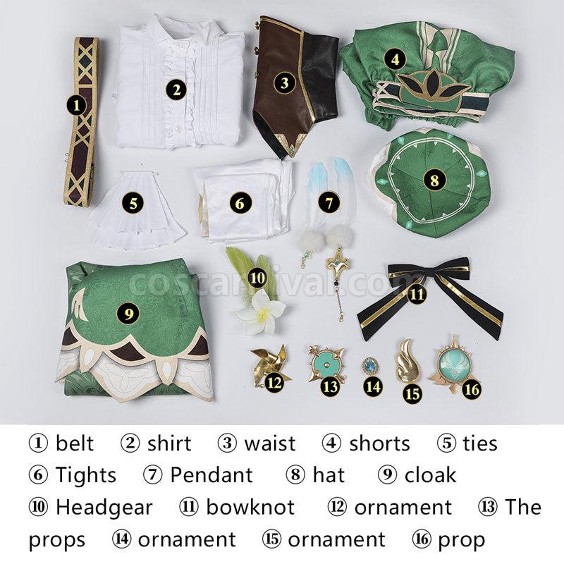 Genshin Impact Venti Gradient Fullset Cosplay Costumes coscarnival011110339