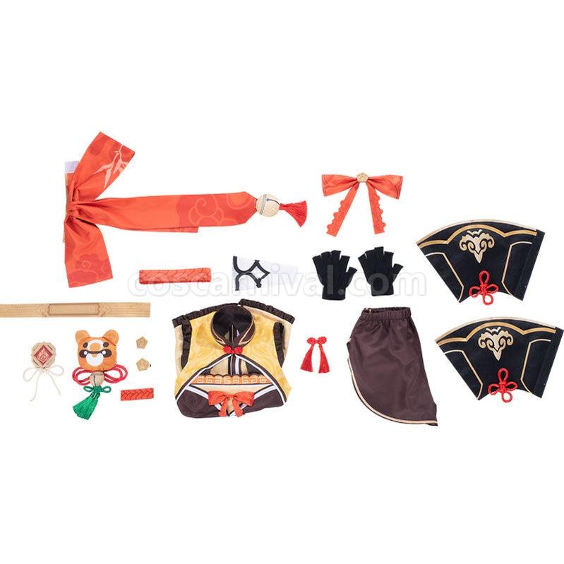 Genshin Impact Xiangling Fullset Cosplay Costumes coscarnival011112352
