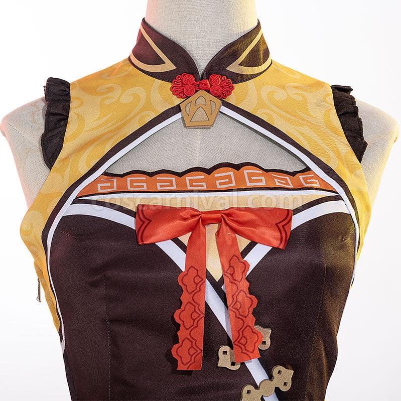 Genshin Impact Xiangling Fullset Cosplay Costumes coscarnival011112362