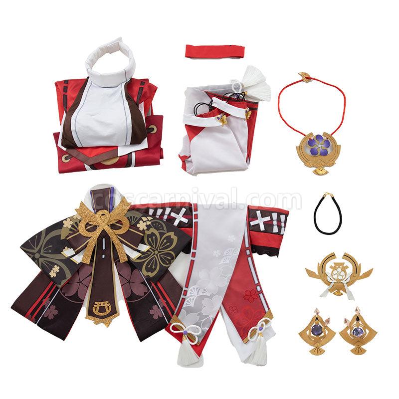 Genshin Impact Yae Miko Fullset Cosplay Costumes coscarnival011110390