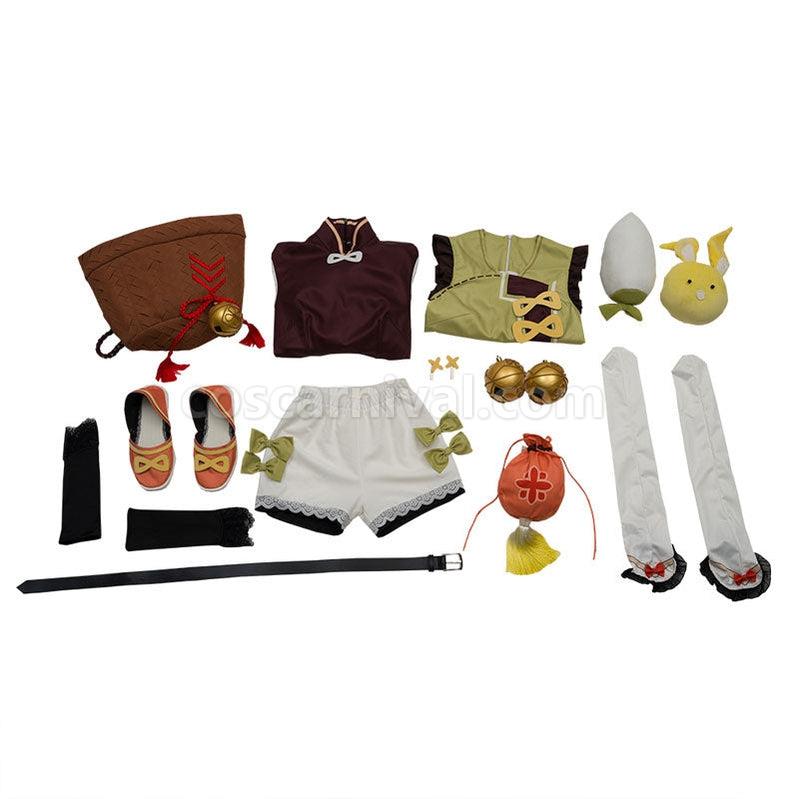 Genshin Impact Yaoyao Fullsuit Cosplay Costumes coscarnival011111953