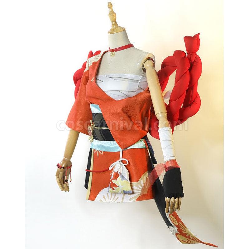 Genshin Impact Yoimiya Xiaogong Fullsuit Cosplay Costumes coscarnival011111148