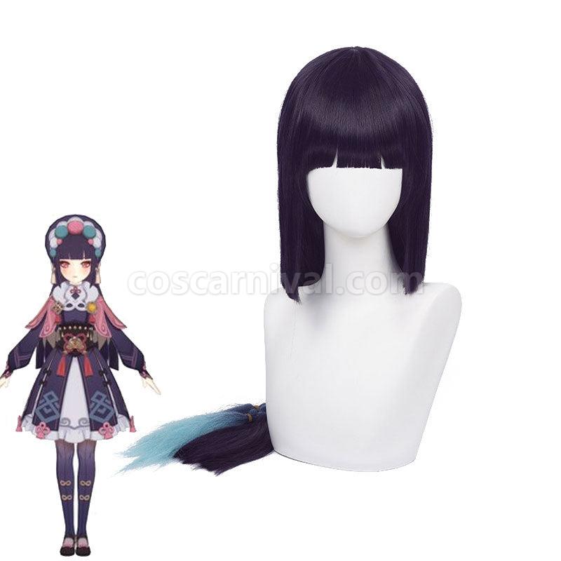 Genshin Impact Yun Jin Dark Purple Long Cosplay Wigs coscarnival01118761