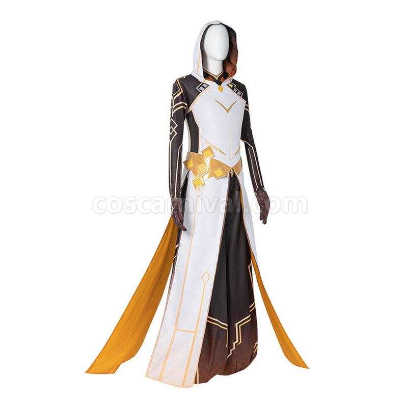 Genshin Impact Zhongli Archon Fullsuit Cosplay Costumes coscarnival011111270