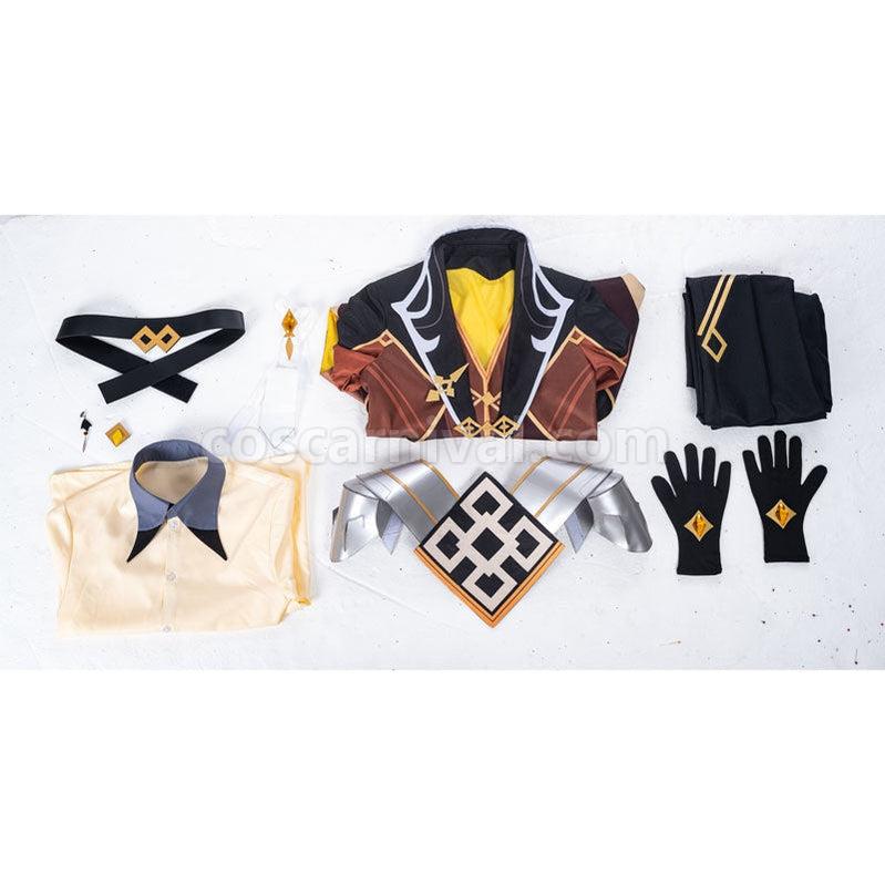Genshin Impact Zhongli Fullset Cosplay Costumes coscarnival011112980