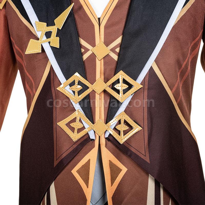 Genshin Impact Zhongli Fullset Cosplay Costumes coscarnival011113011
