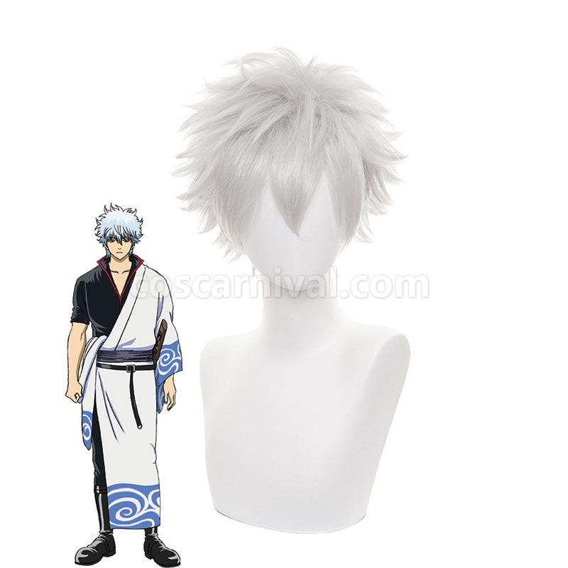 Gintama Sakata Gintoki Silver Grey Cosplay Wigs coscarnival01115226