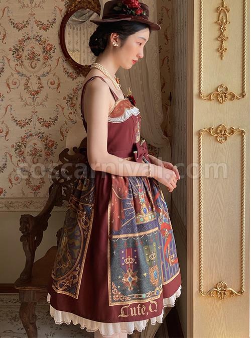 Glory-Book-Series-Vintage-Crown-Jewels-Pattern-Print-Classic-Lolita-Bow-Knot-Sling-Dress-coscarnival-2785