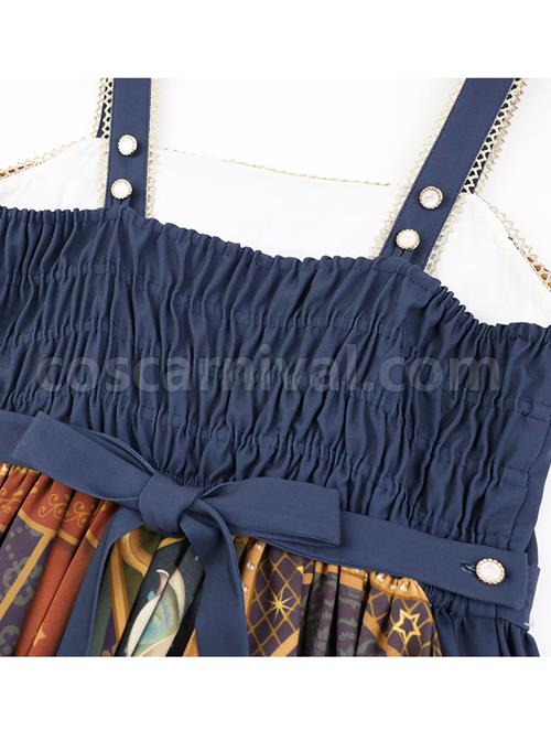 Glory-Book-Series-Vintage-Crown-Jewels-Pattern-Print-Classic-Lolita-Bow-Knot-Sling-Dress-coscarnival-2801