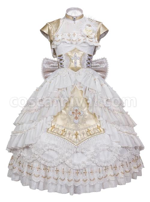 Gold-Classic-Lolita-Oath-Of-Watcher-Series-JSK-Cross-Printing-Design-Flower-Embroidery-Sleeveless-Halter-Neck-Dress-Set-coscarnival-2459