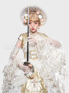 Gold-Classic-Lolita-Oath-Of-Watcher-Series-JSK-Cross-Printing-Design-Flower-Embroidery-Sleeveless-Halter-Neck-Dress-Set-coscarnival-2466