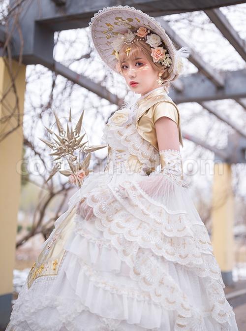 Gold-Classic-Lolita-Oath-Of-Watcher-Series-JSK-Cross-Printing-Design-Flower-Embroidery-Sleeveless-Halter-Neck-Dress-Set-coscarnival-2470