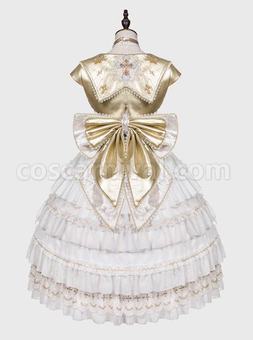 Gold-Classic-Lolita-Oath-Of-Watcher-Series-JSK-Cross-Printing-Design-Flower-Embroidery-Sleeveless-Halter-Neck-Dress-Set-coscarnival-2500