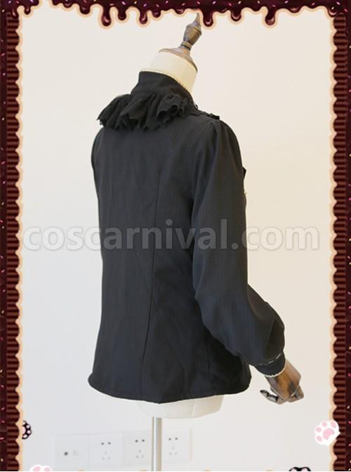 Gold Strings Series Black Thickened Lolita Long Sleeve Shirt coscarnival