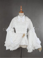 Gorgeous Flare Sleeve White Bowknot Lolita Blouse coscarnival