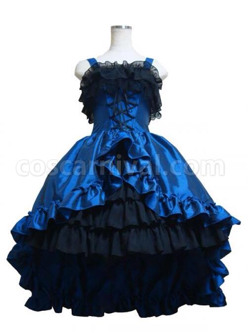 Gorgeous Lace Bind Strap Gothic Lolita Sling Dress coscarnival