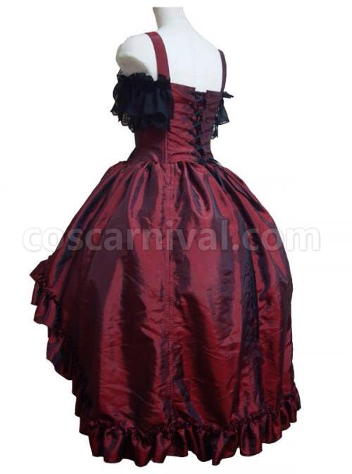 Gorgeous Lace Bind Strap Gothic Lolita Sling Dress coscarnival