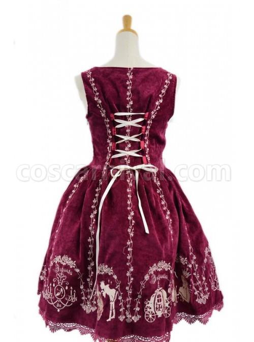 Graceful-Red-Velvet-Bow-Lace-Classic-Lolita-Dress-coscarnival-5091