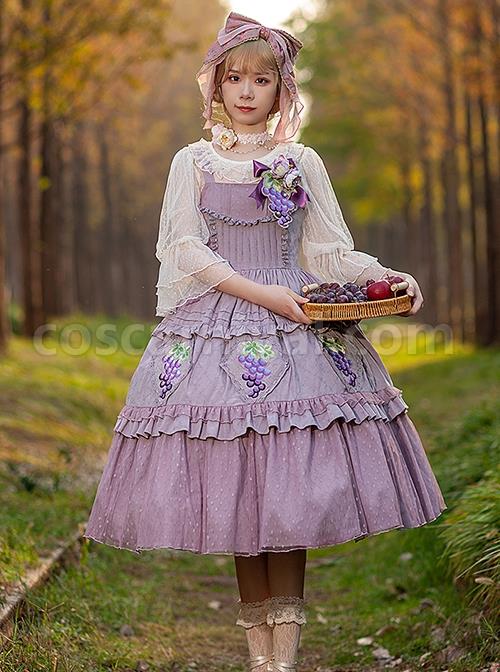 Grape-Manor-Series-Solid-Color-Jacquard-Grape-Embroidery-Elegant-Classic-Lolita-Sleeveless-Dress-coscarnival-2744