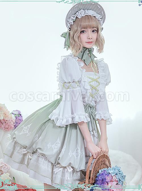 Green-Light-Forest-Series-OP-Ruffle-Classic-Lolita-Short-Sleeve-Dress-coscarnival-3867