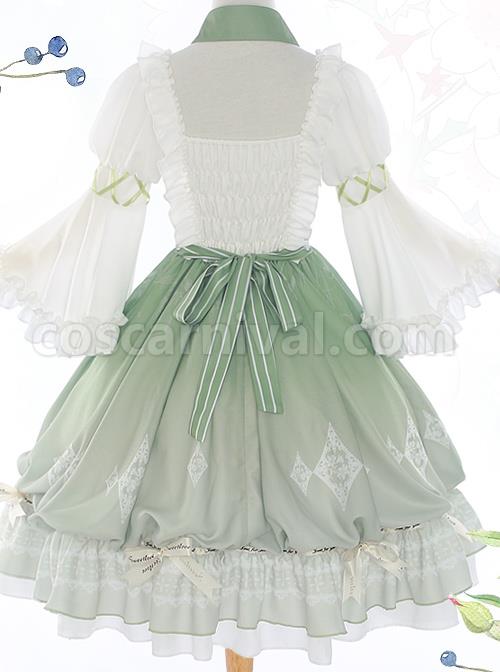 Green-Light-Forest-Series-OP-Ruffle-Classic-Lolita-Short-Sleeve-Dress-coscarnival-3889