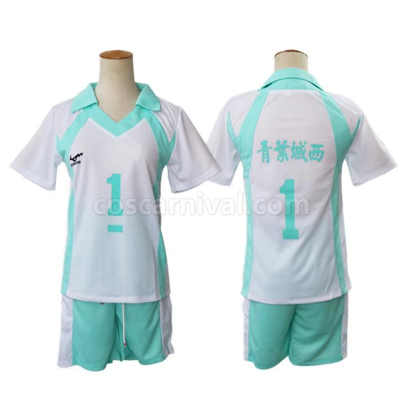 Haikyuu Aobajohsai High Oikawa Tooru Uniform Cosplay Costume, back view