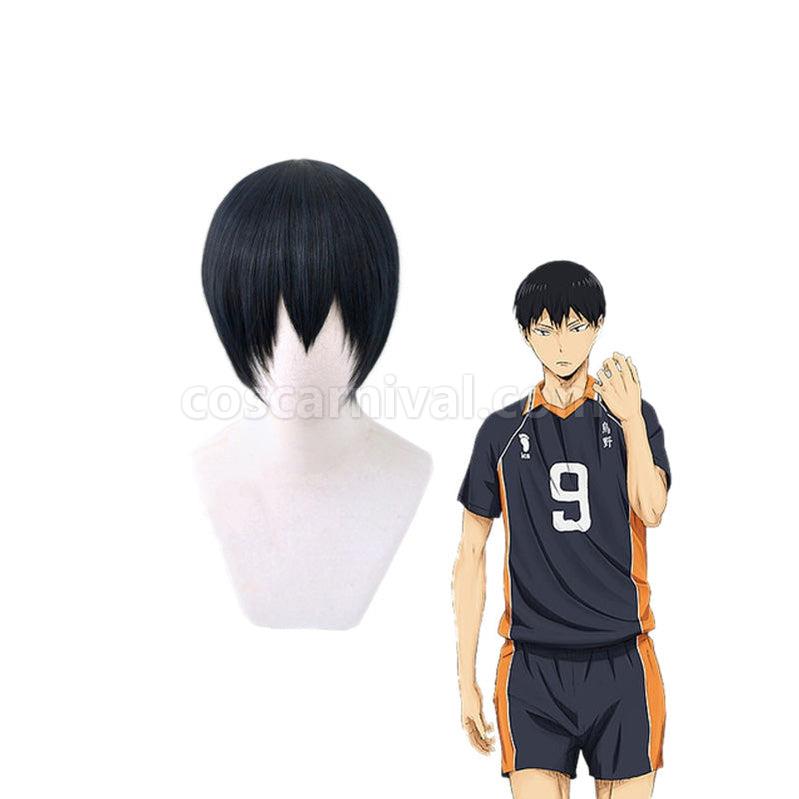 Haikyuu Kageyama Tobio Short Navy Blue Cosplay Wigs coscarnival011117406