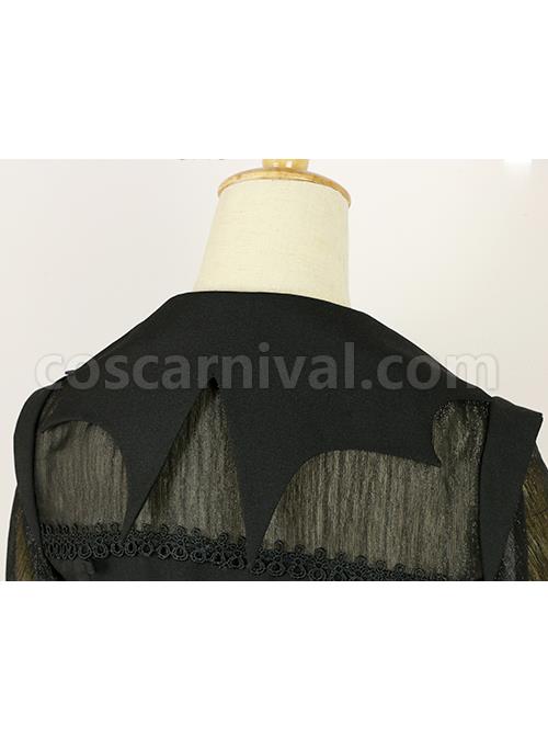 Halloween Black Bat collar Lolita Long Sleeve Shirt coscarnival