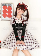 Hat-Trick-Series-Cute-Lace-Doll-Collar-Retro-Sweetheart-Rhombus-Print-Detachable-Black-Vest-Classic-Lolita-Long-Sleeved-Dress-Set-coscarnival-2690