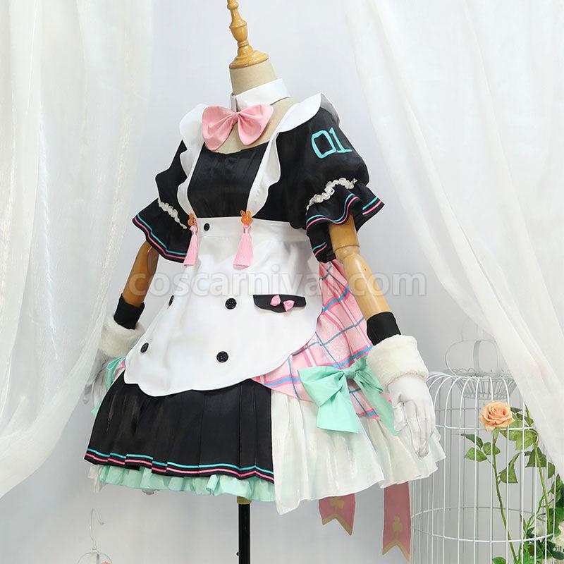 Hatsune Miku Magical Mirai 2021 Clover Bunny Miku Maid Cosplay Costumes coscarnival01119252