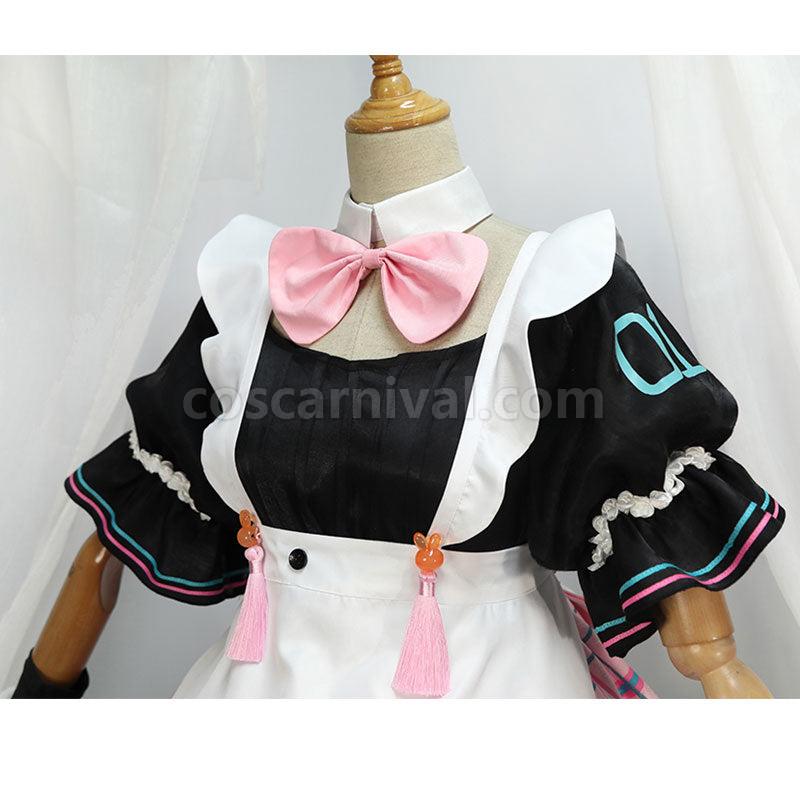 Hatsune Miku Magical Mirai 2021 Clover Bunny Miku Maid Cosplay Costumes coscarnival01119270