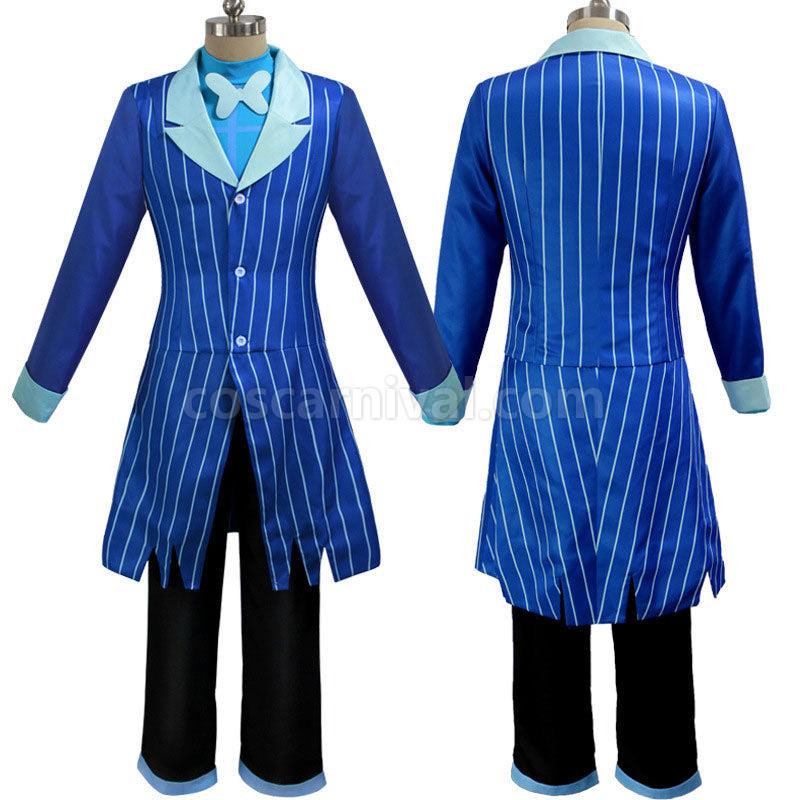 Hazbin Hotel Alastor Blue Uniform Cosplay Costumes coscarnival01112458