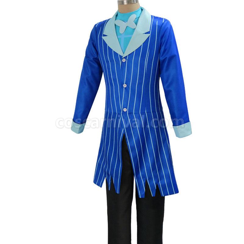Hazbin Hotel Alastor Blue Uniform Cosplay Costumes coscarnival01112476