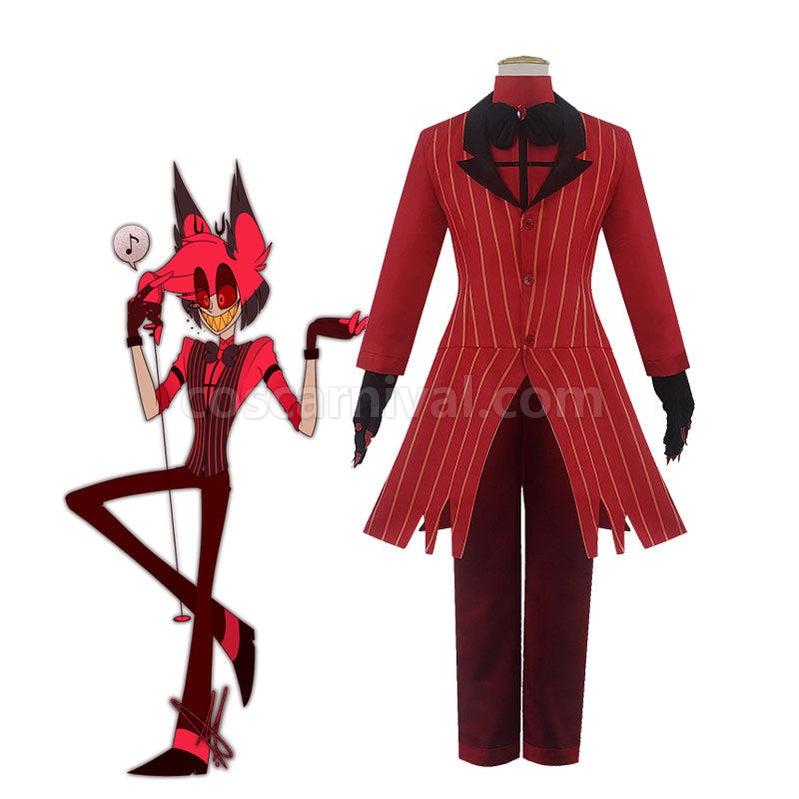 Hazbin Hotel Alastor Red Uniform Outfit Full Set Halloween Cosplay Costumes coscarnival011115356
