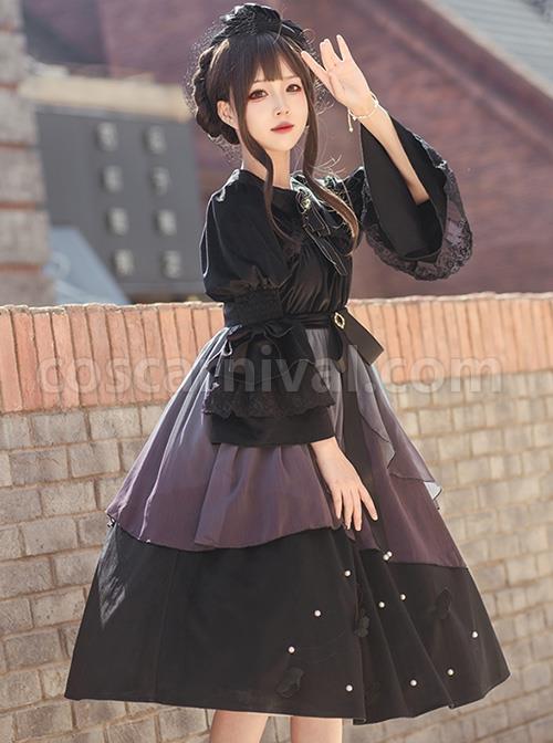 Hibiscus-Series-Spring-Elegant-Three-Dimensional-Butterfly-Embroidery-Gradient-Petal-Hem-Classic-Lolita-Long-Sleeved-Dress-coscarnival-2670