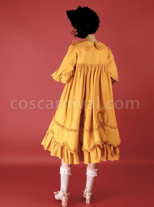 High-Waist-Doll-Collar-Pure-Color-Classic-Lolita-Long-Sleeve-Long-Dress-coscarnival-615