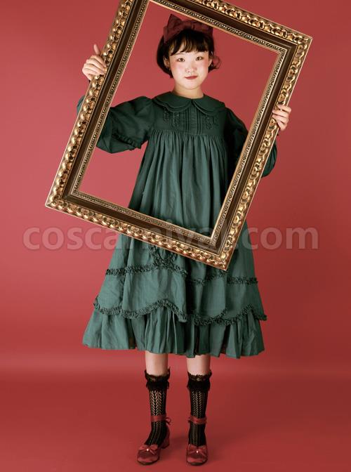 High-Waist-Doll-Collar-Pure-Color-Classic-Lolita-Long-Sleeve-Long-Dress-coscarnival-635