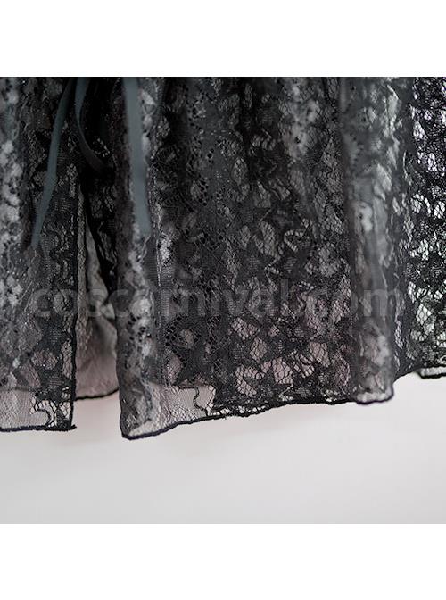 Hollow Out Lace Classic Lolita Fly Sleeve Shirt coscarnival