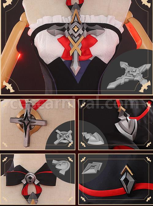 Honkai Impact 3 Delissa Gothic Dress Cosplay Set coscarnival