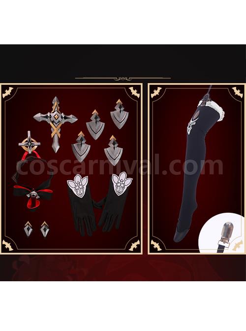 Honkai Impact 3 Delissa Gothic Dress Cosplay Set coscarnival