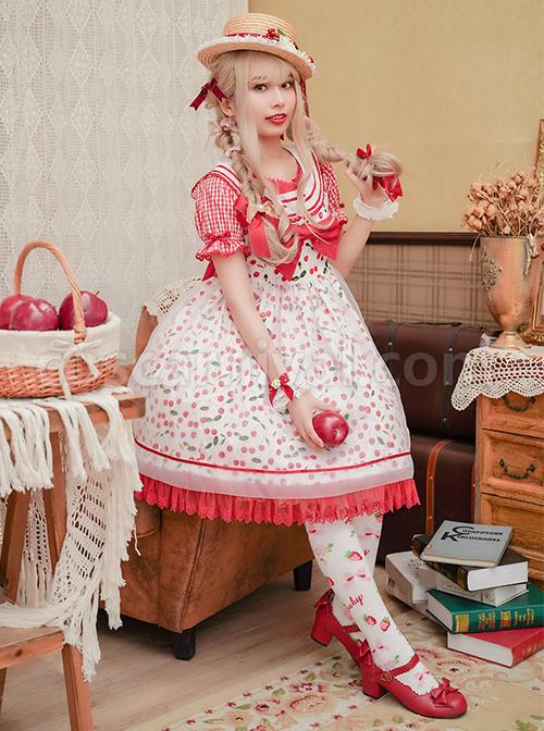 Ice-Cherry-Series-Cherry-Floral-Print-Pleated-Mesh-Personalized-Square-Neckline-Bow-Knots-Classic-Lolita-Dress-JSK-Shirt-Set-coscarnival-2648