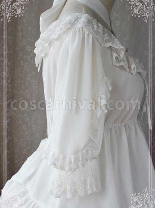 Ice Cream Party Series Chiffon Lace Lolita Short Sleeve Shirt coscarnival