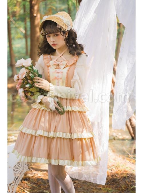 Immerse-Springtime-Series-OP-Pastoral-Style-Elegant-Three-Section-Hem-Classic-Lolita-Long-Sleeve-Dress-With-Tulle-Skirt-coscarnival-4628