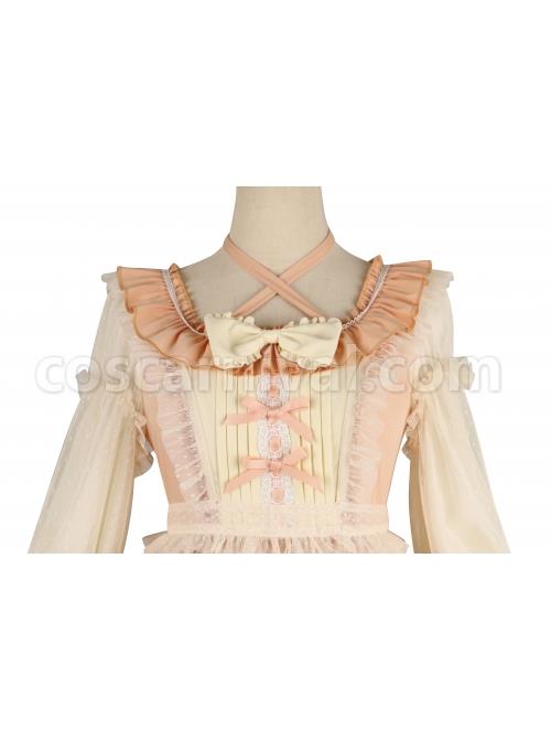 Immerse-Springtime-Series-OP-Pastoral-Style-Elegant-Three-Section-Hem-Classic-Lolita-Long-Sleeve-Dress-With-Tulle-Skirt-coscarnival-4634