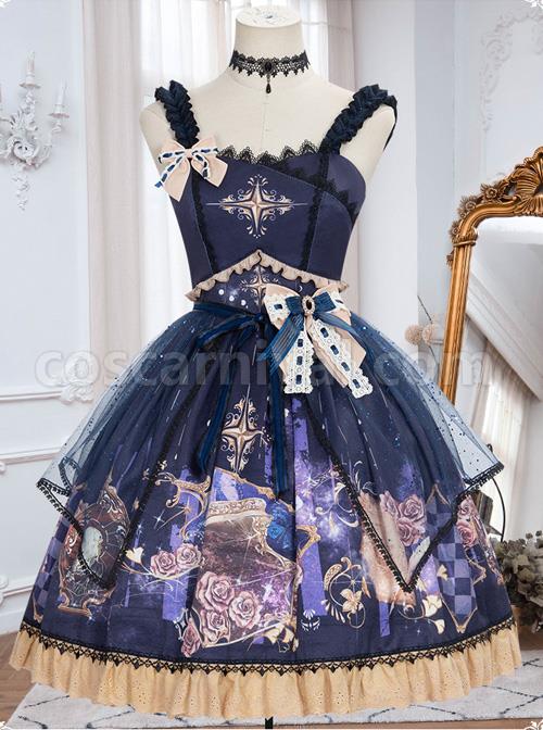 Immortal-Bottle-Series-JSK-Retro-Printing-Classic-Lolita-Sling-Dress-coscarnival-4213