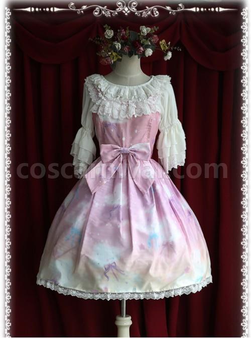Infanta Chiffon Trumpet Sleeve Lolita Super Short Shirt coscarnival