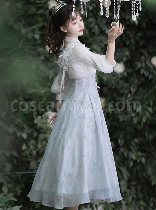 Iris-Print-Spring-Daily-Elegant-Lantern-Sleeve-Mid-Sleeve-Classic-Lolita-Dress-coscarnival-1639
