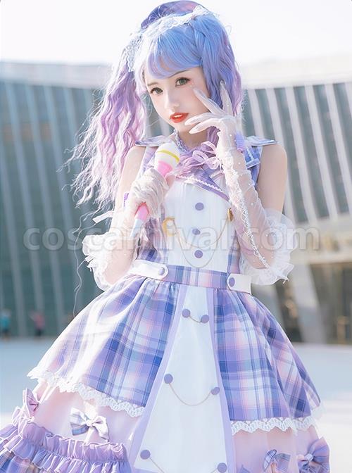 Irregular-Neckline-Purple-Plaid-Print-Lace-Bow-Decorative-Ruffled-Hem-Classic-Lolita-Sleeveless-Dress-coscarnival-771