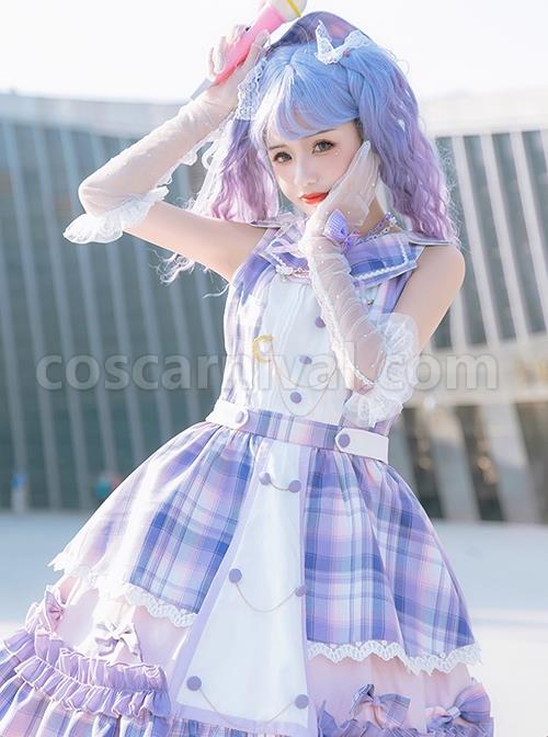 Irregular-Neckline-Purple-Plaid-Print-Lace-Bow-Decorative-Ruffled-Hem-Classic-Lolita-Sleeveless-Dress-coscarnival-777